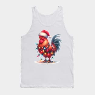 Chicken Wrapped In Christmas Lights Tank Top